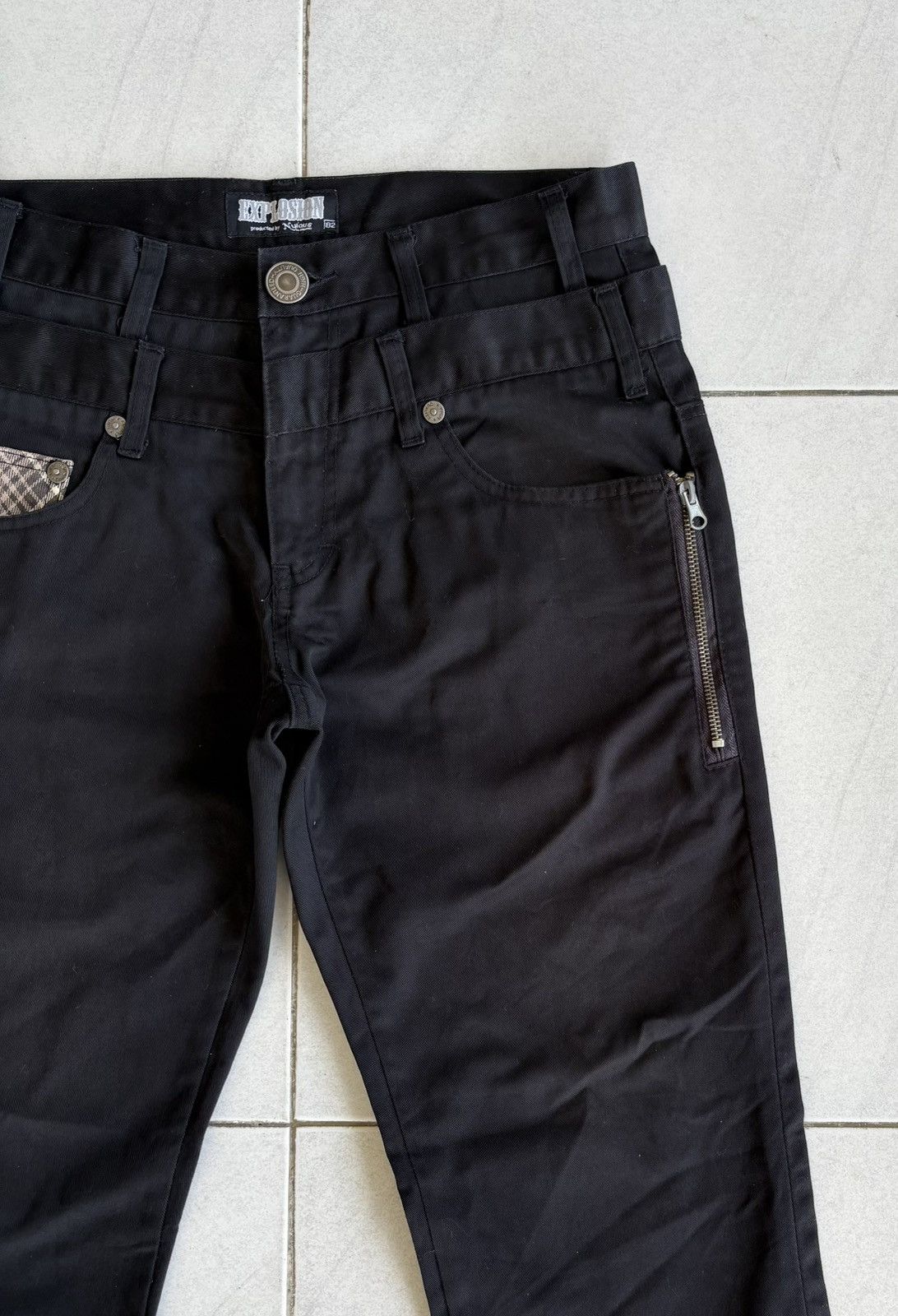Japanese Brand Japanese High Quality Streetwear Double Waist Denim Size US 31 - 8 Thumbnail