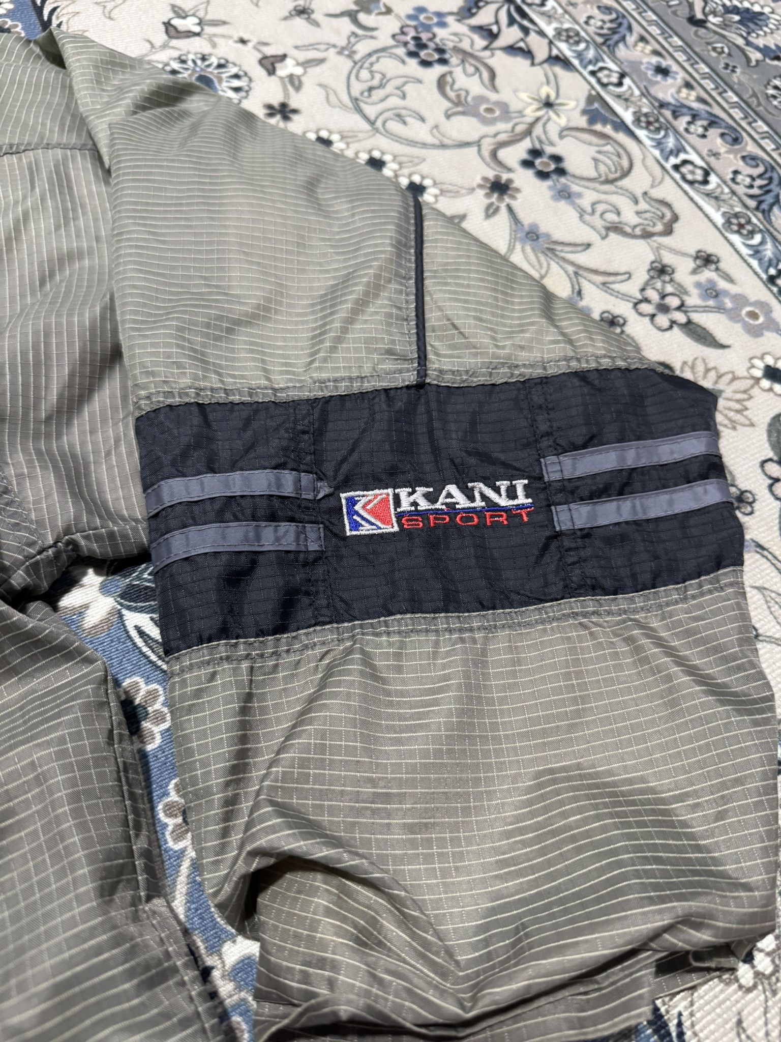 Karl Kani × Stussy × Vintage Vintage 90's Kar Kani Sport Big Logo Hoodie Training Jacket Size US L / EU 52-54 / 3 - 6 Thumbnail