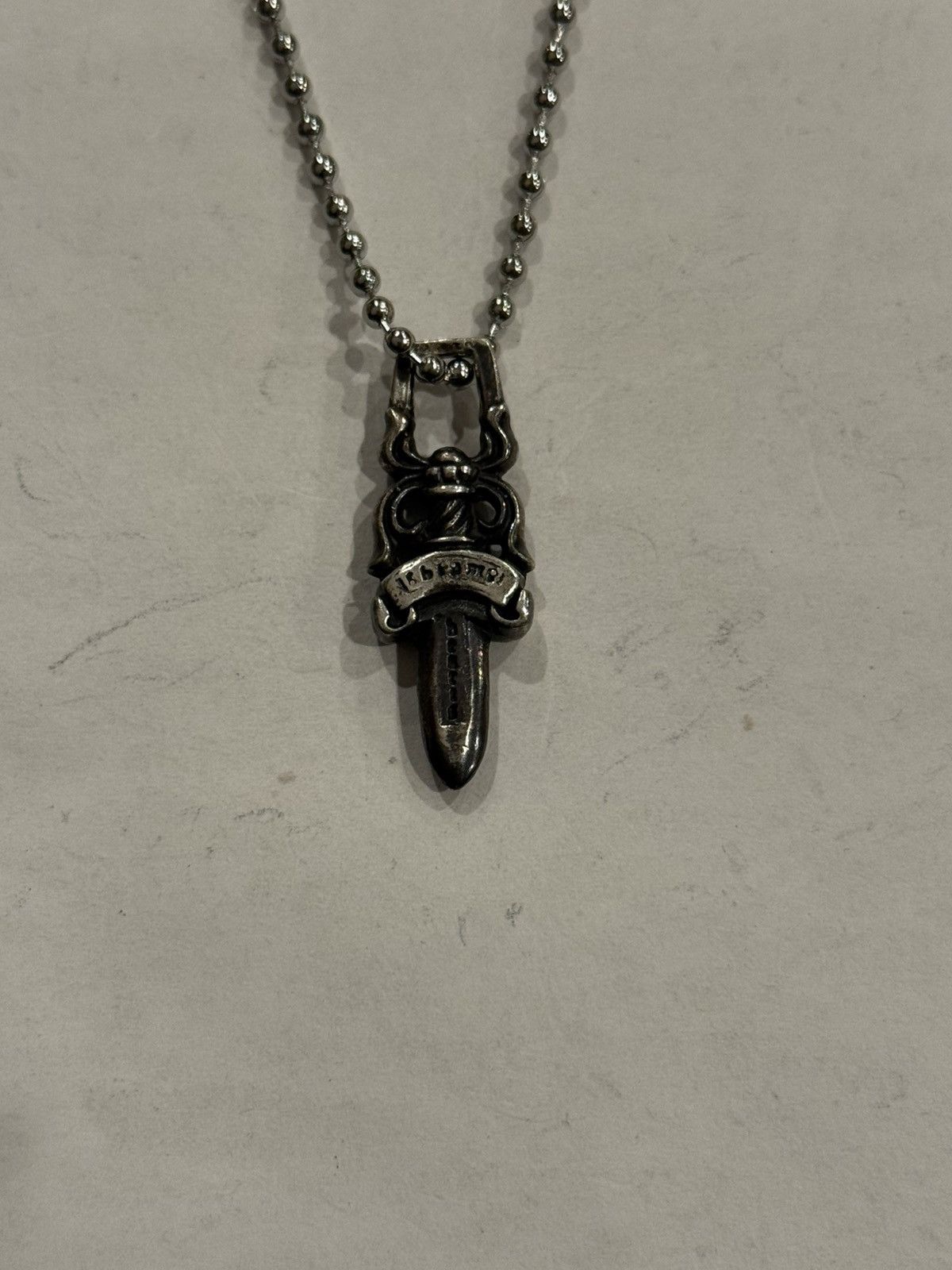 Chrome Hearts Chrome Hearts Dagger Pendant Silver Ball Chain Necklace 925 Size ONE SIZE - 4 Thumbnail