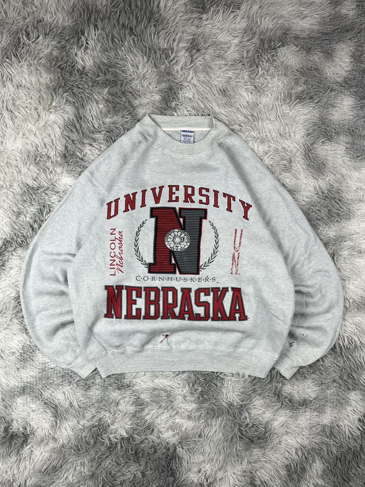 Japanese Brand Vintage 90s University of Nebraska Sweatshirt Size US L / EU 52-54 / 3 - 1 Thumbnail