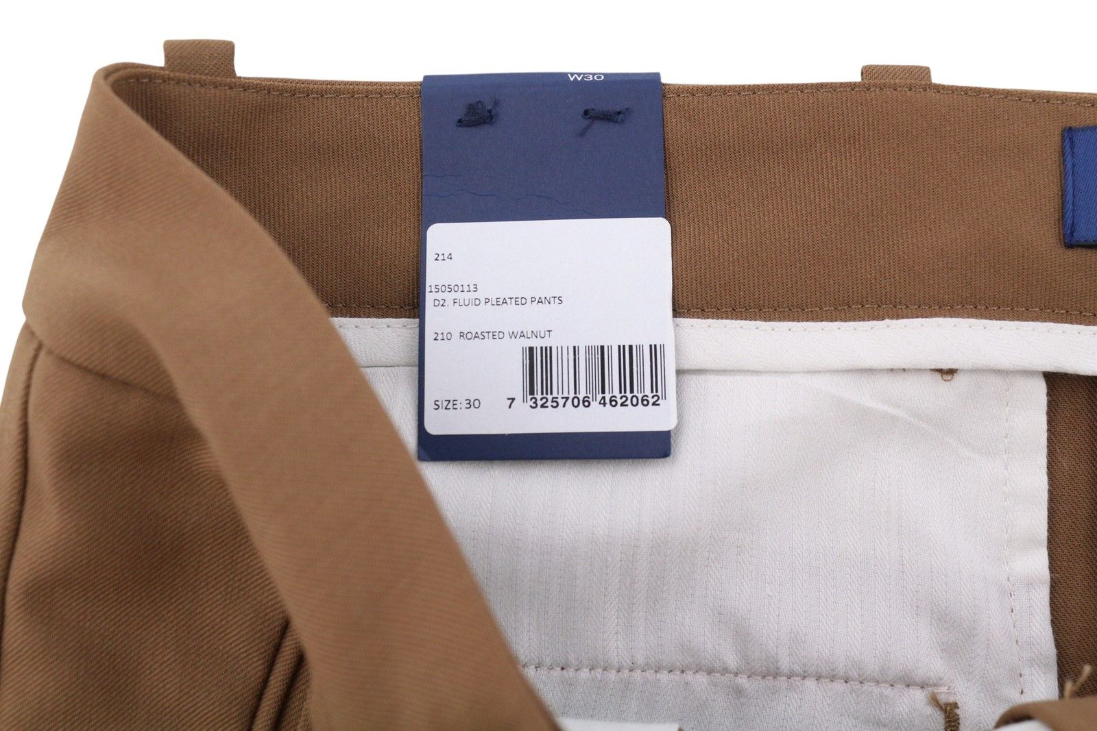 Gant FLUID PLEATED W30 Roasted Walnut Wool Trousers 87373 Size US 30 / EU 46 - 7 Thumbnail