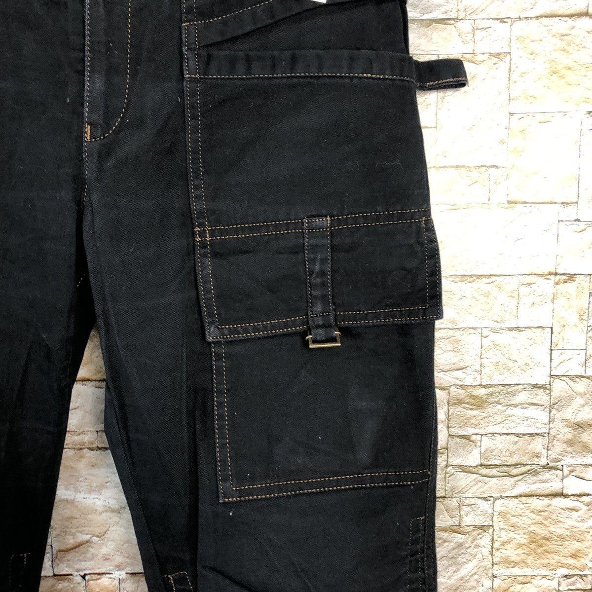 Japanese Brand Una Class Black Cargo Multipocket Pants #A729 Size 26" / US 2 / IT 38 - 10 Thumbnail