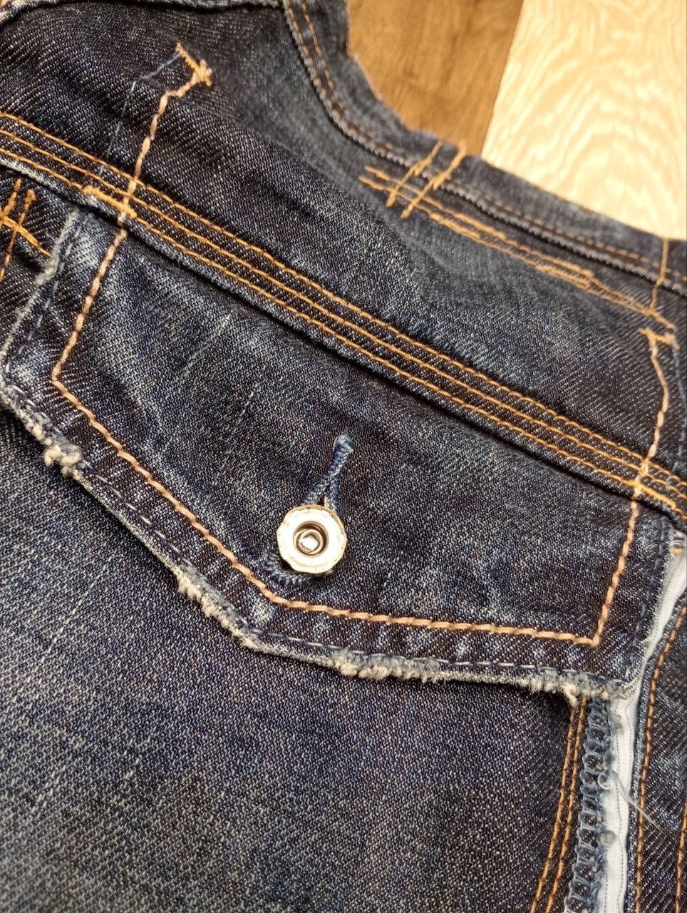Marithe + Francois Girbaud MARITHE FRANCOIS GIRBAUD JEANS MULTI-BUTTON BLUE DENIM Size US 31 - 15 Thumbnail