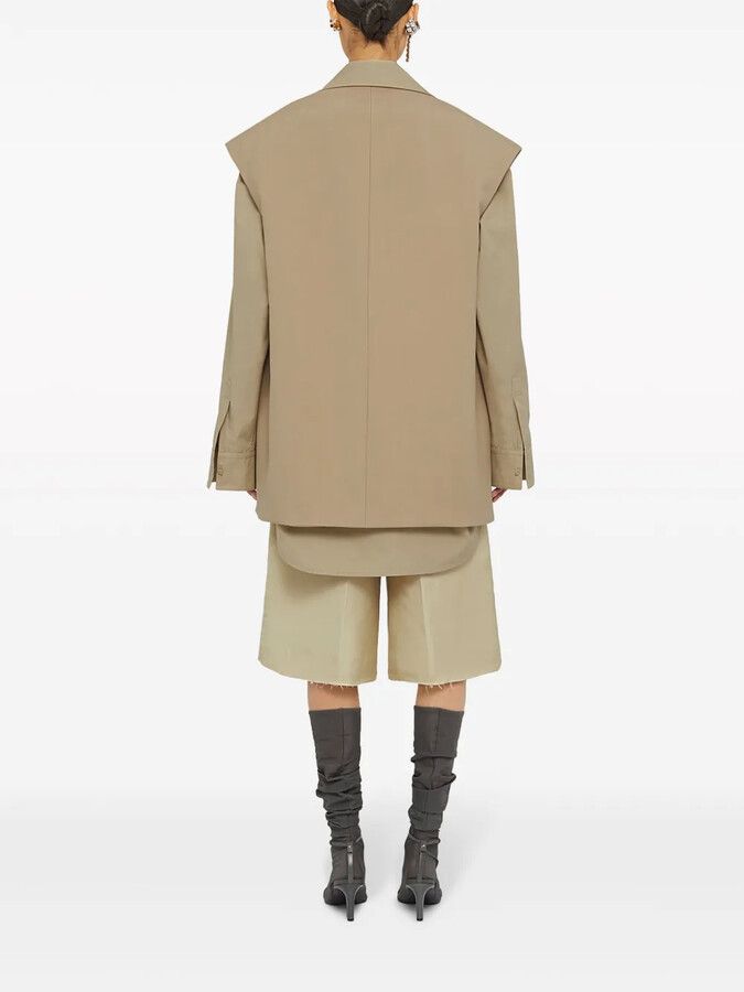Jil Sander o1w1db10825 Jacket Vest in Beige Size XL / US 12-14 / IT 48-50 - 3 Thumbnail