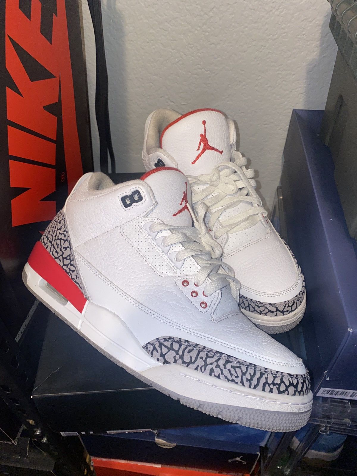 image of Jordan Brand 3 Hall Of Fame Shoes in White, Men's (Size 11)