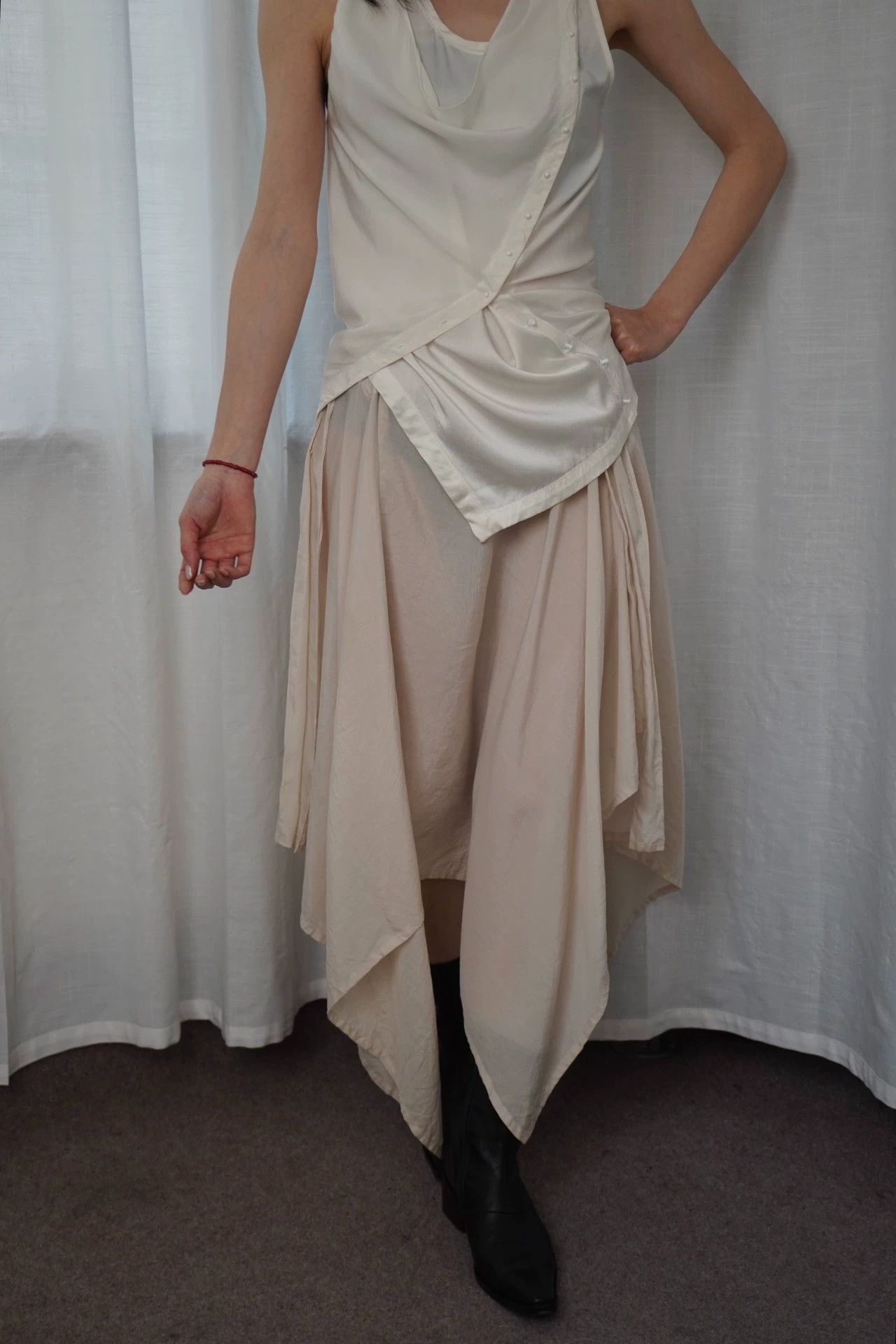 Yohji Yamamoto Yohji Yamamoto 2000s Femme Irregular Hem Skirt Size 1 Size 26" / US 2 / IT 38 - 3 Thumbnail