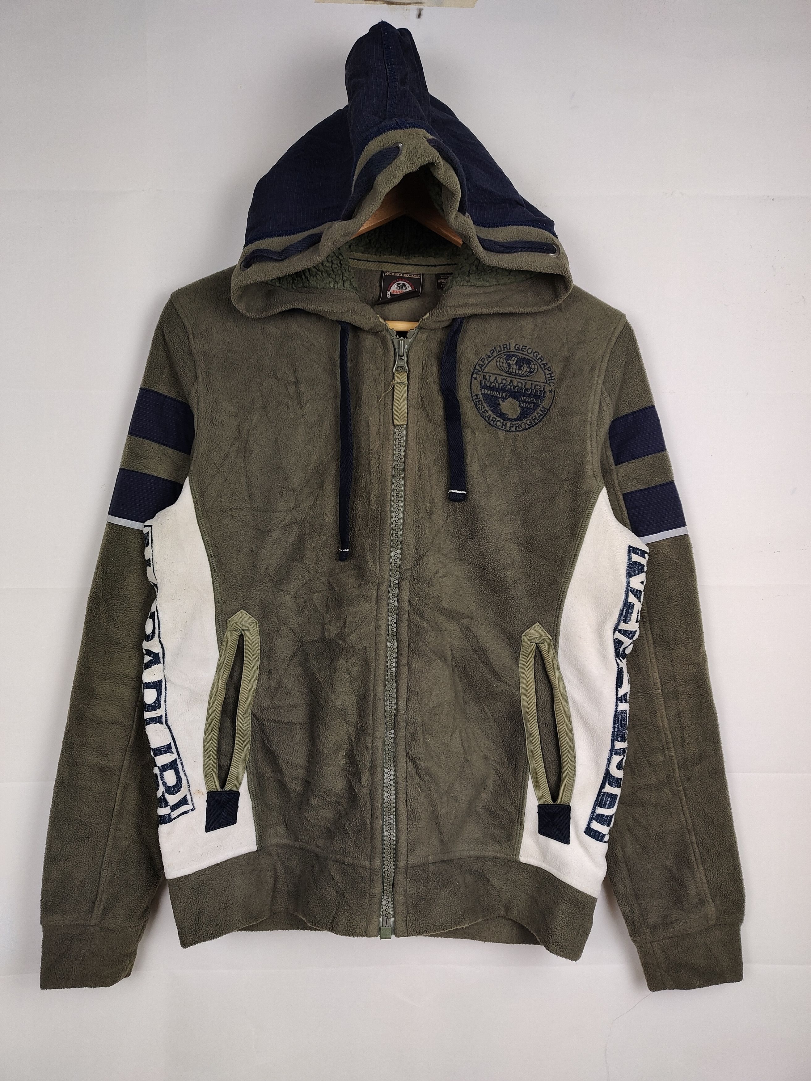 Vintage Napapijri Jacket Fleece Zipper Hoodie