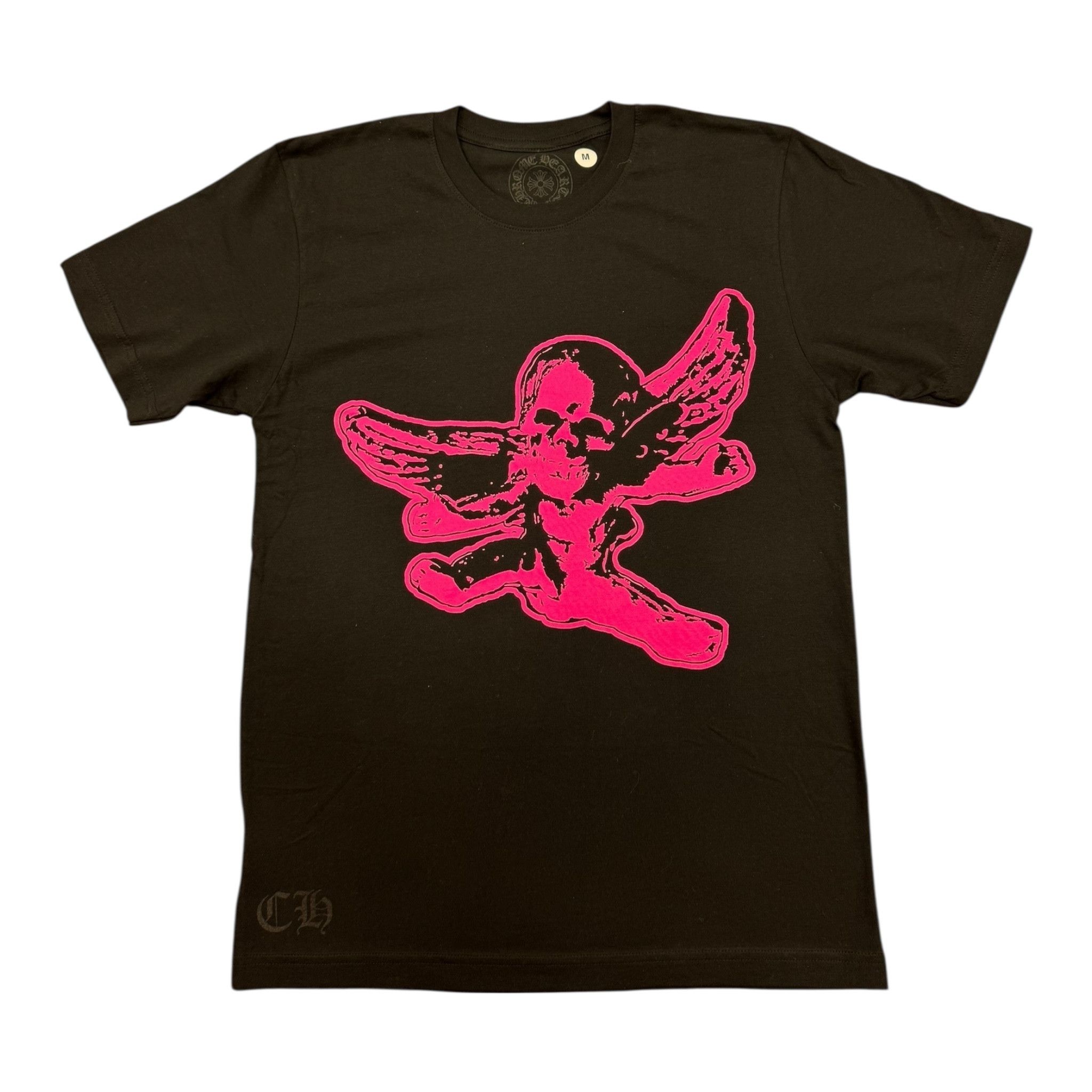 Chrome Hearts Chrome Hearts Neon Pink Stripe Logo Tee | Grailed
