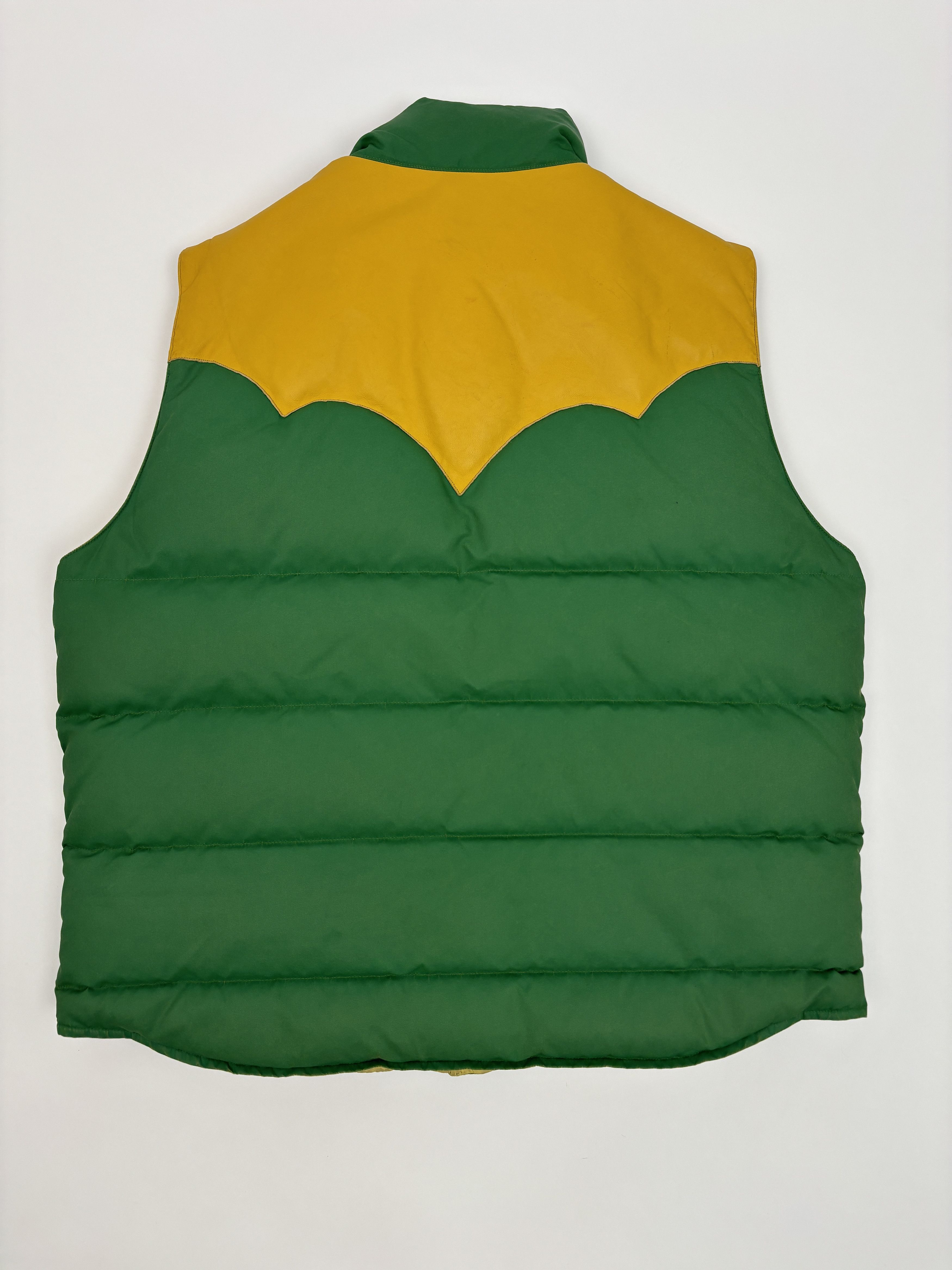RRL Ralph Lauren RRL Leather Yoke Quilted Vest Size US XL / EU 56 / 4 - 16 Thumbnail