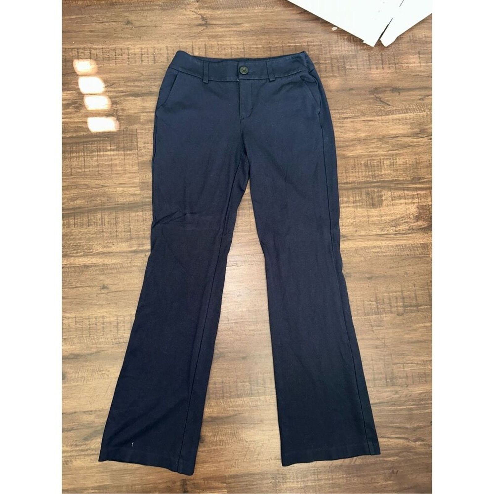 Anthropologie CAbi #3202 Navy Blue Trouser Dress Pants, Stretch, Size 10 Size 32" / US 10 / IT 46 - 1 Thumbnail