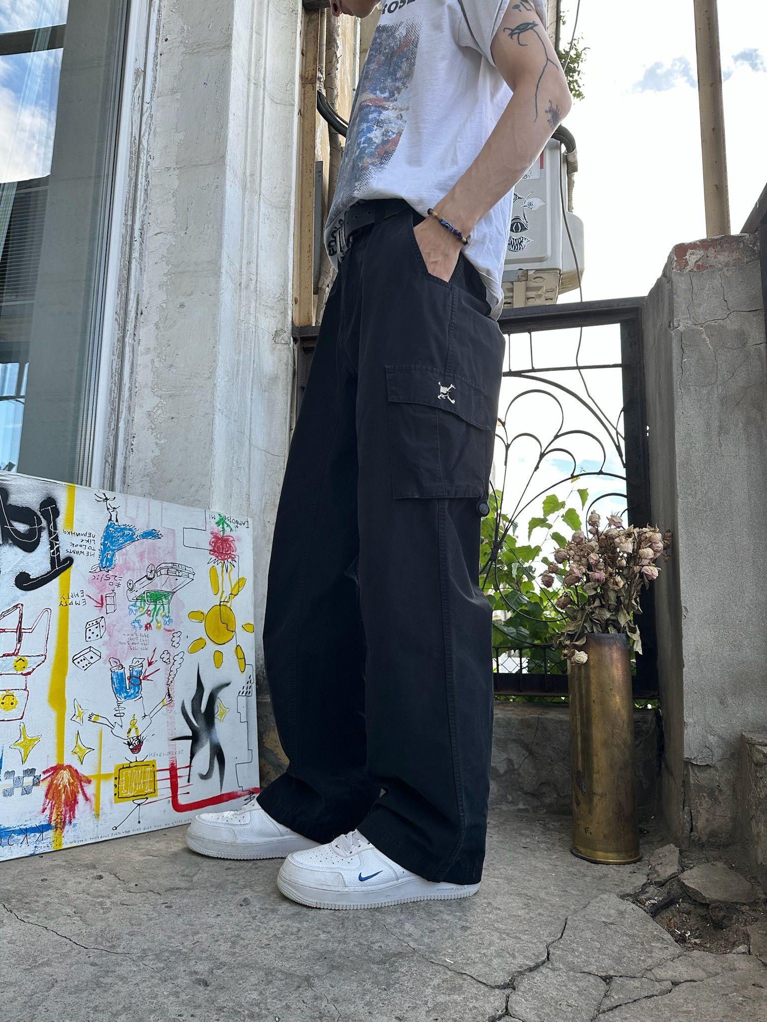 Vintage Archive Oakley Pants Cargo Baggy Grunge in Black, Men's (Size 34)