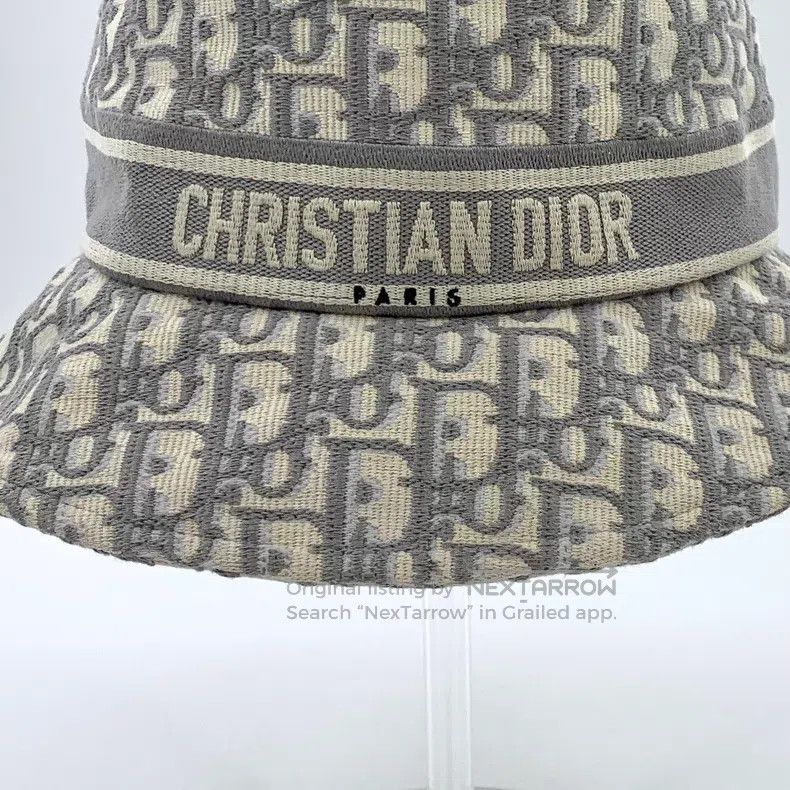 Dior Dior Size 56 Gray logo jacquad printed cotton casual fisher Size ONE SIZE - 7 Thumbnail