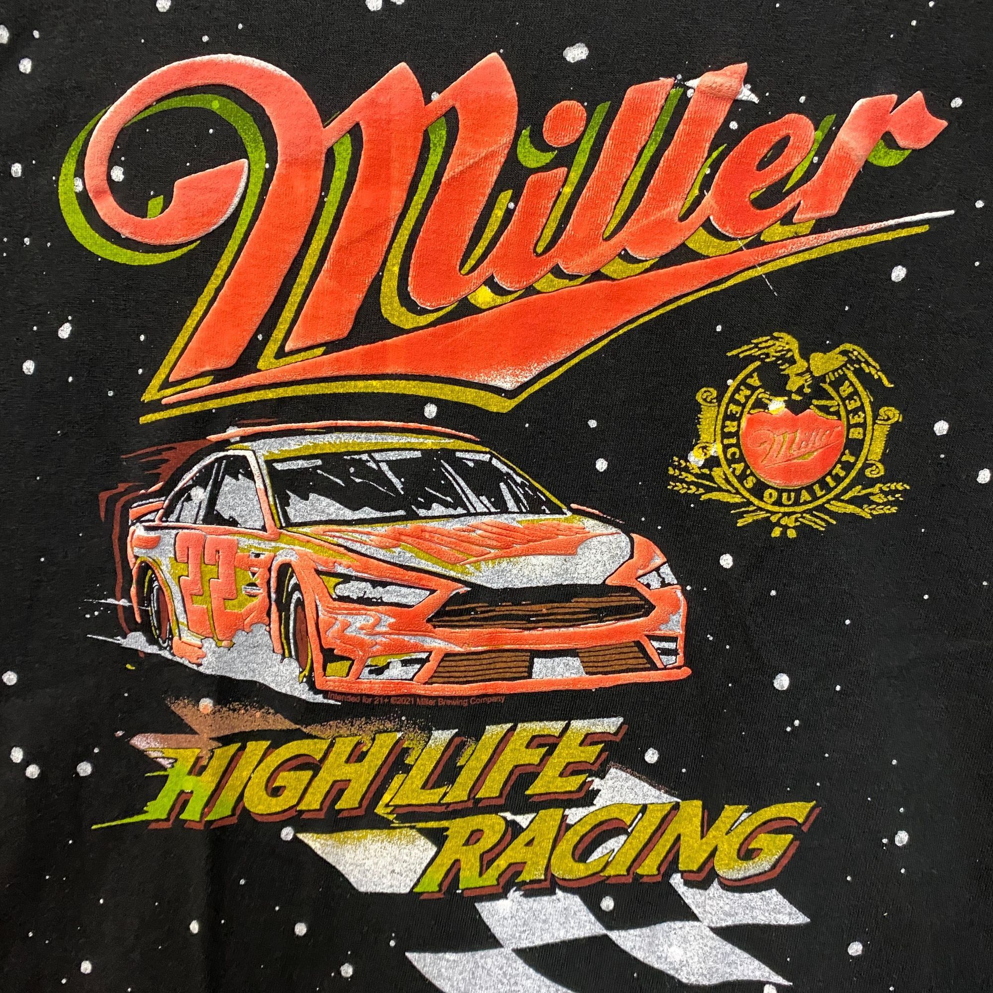 Junk Food Junkfood Miller HighLife Racing Graphic Design T-Shirt Mediu Size US M / EU 48-50 / 2 - 2 Thumbnail