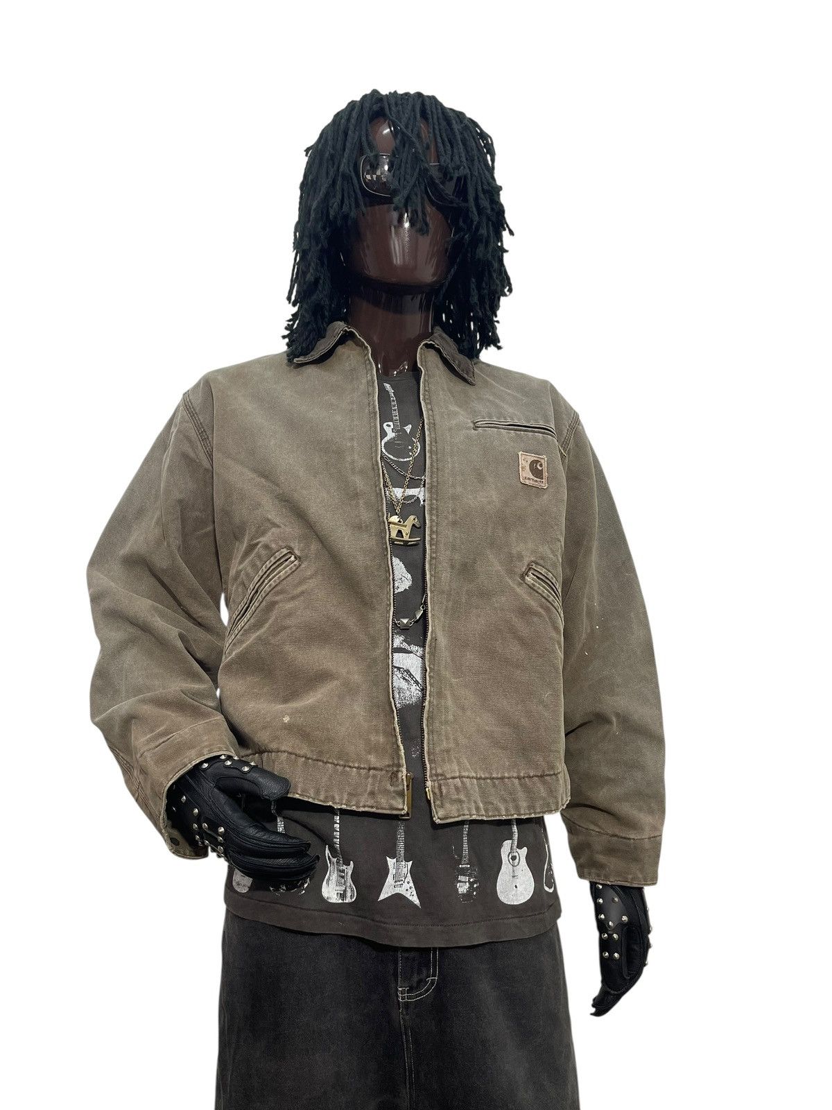 Carhartt Vtg Carhartt Detroit USA Blanket Lining Sun Faded 5🟩5 Size US L / EU 52-54 / 3 - 2 Thumbnail