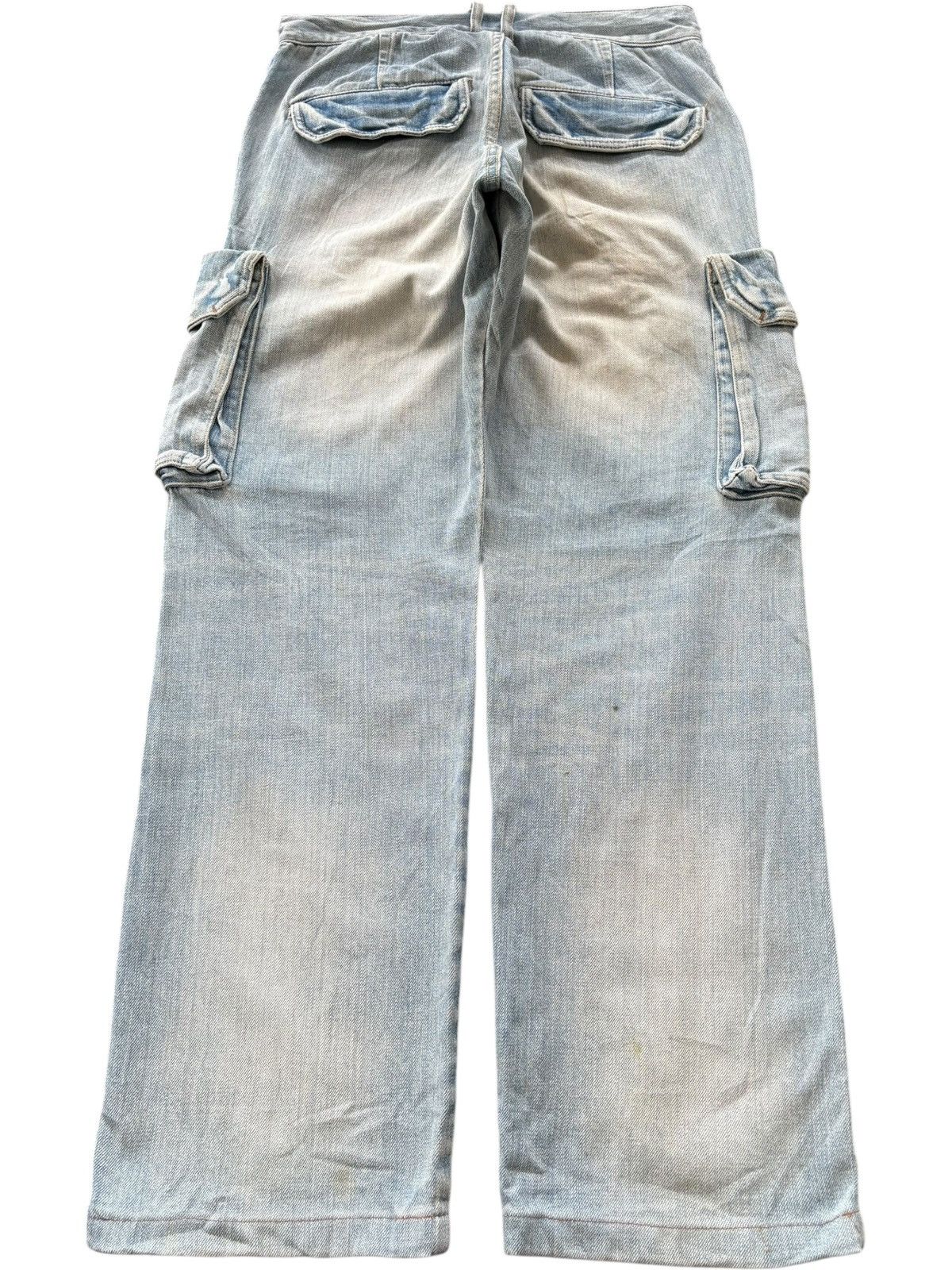 Global Work Vintage Japanese Brand Faded Wash Loose Cargo Jeans Size US 29 - 2 Thumbnail