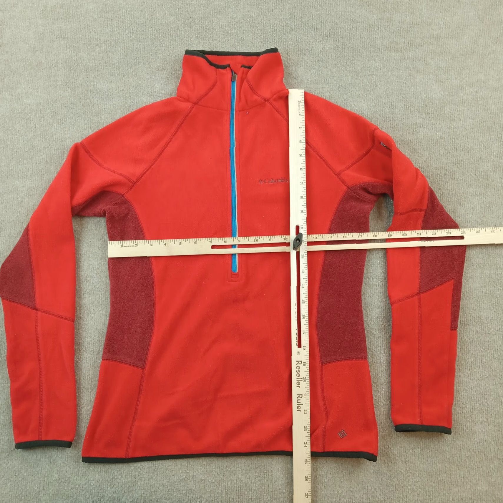 Vintage Columbia Red Fleece Pullover Sweatshirt Womens Medium Long Sleeve Size M / US 6-8 / IT 42-44 - 2 Thumbnail