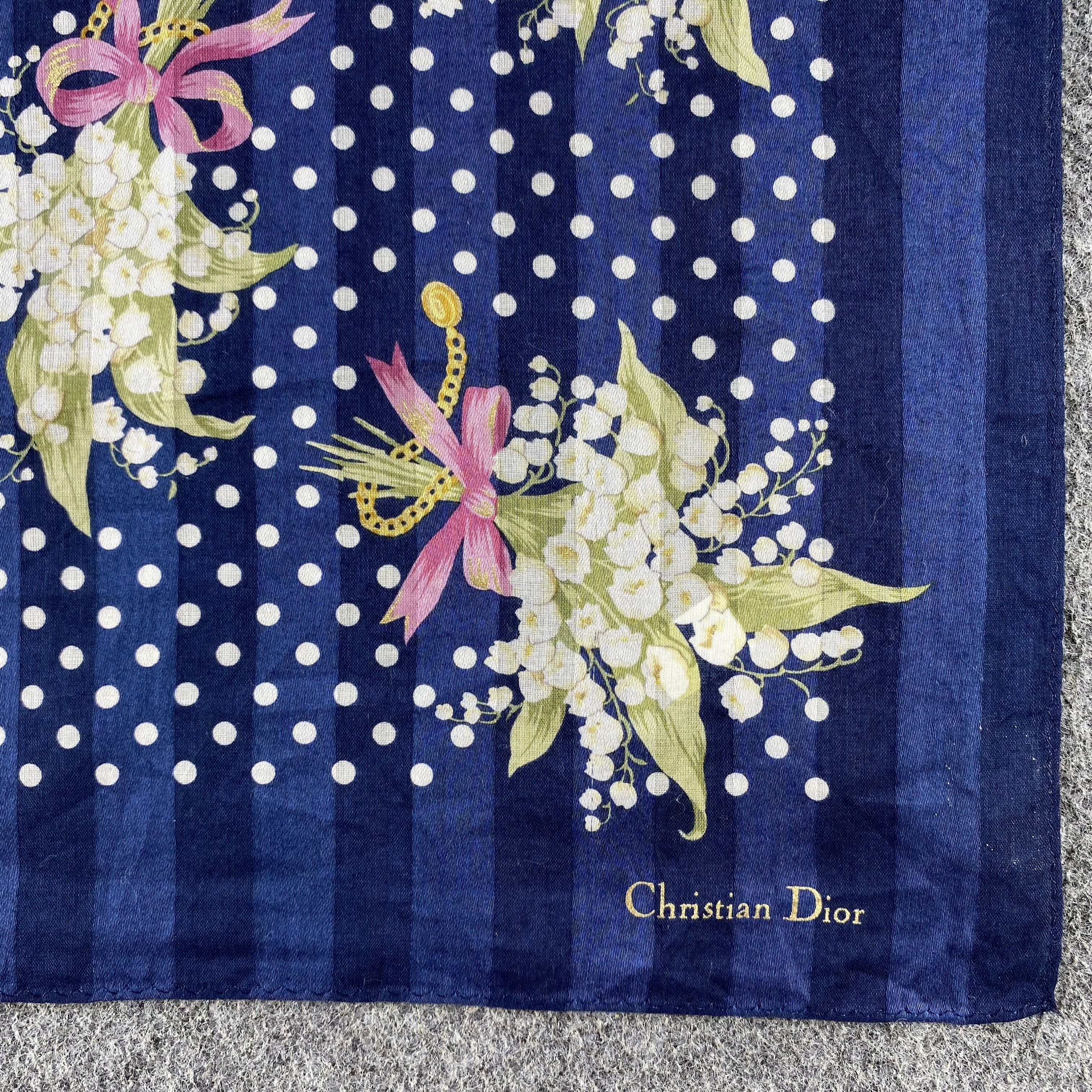 Vintage Christian Dior Handkerchief/Neckerchief/Bandana HC632 Size ONE SIZE - 3 Thumbnail