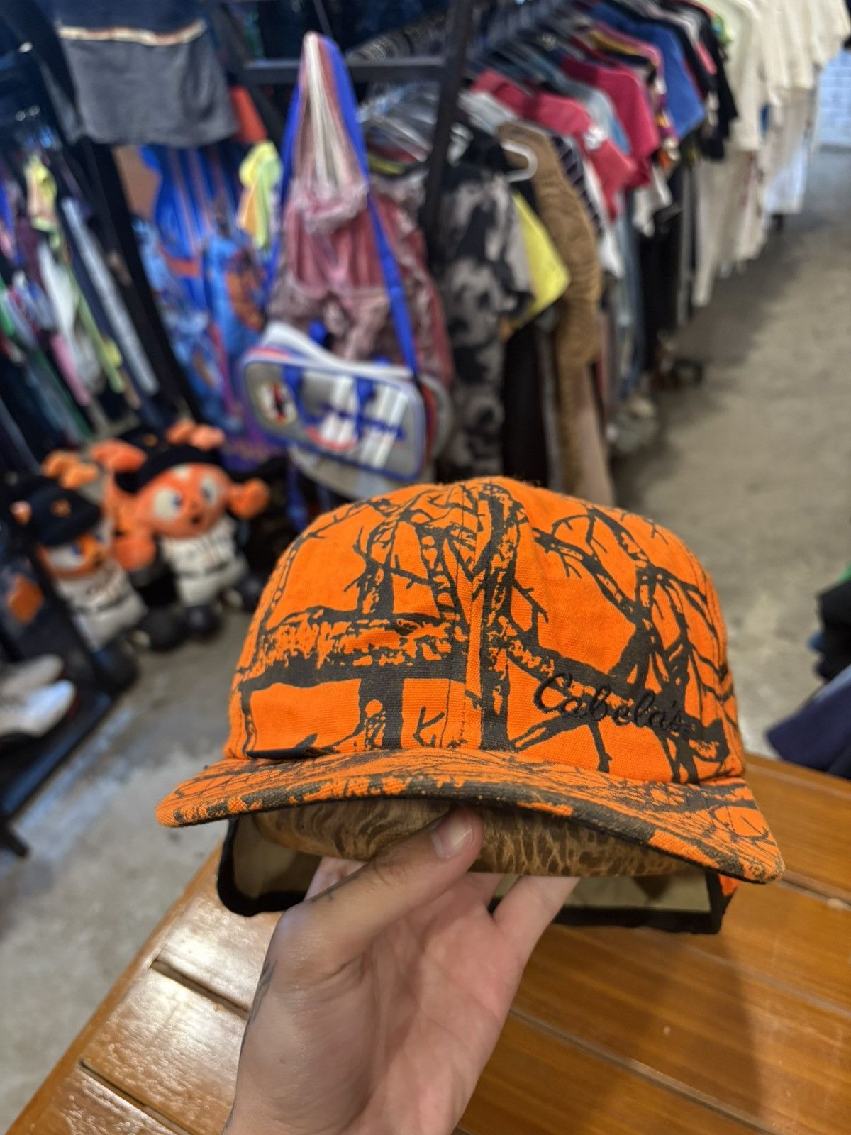 Cabelas Cabela’s Blaze Orange Camo Hunting Cap Size ONE SIZE - 1 Thumbnail