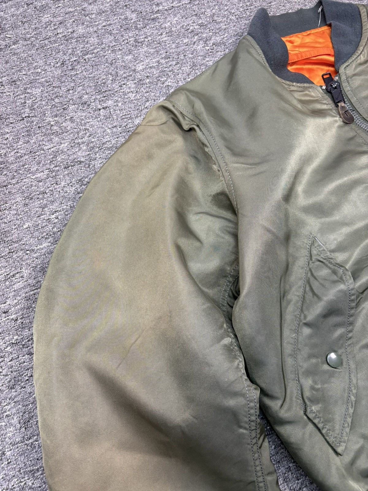 Alpha Industries Vintage 1980s Ma-1 Intermediate Reversible Bomber Jacket Size US M / EU 48-50 / 2 - 6 Thumbnail