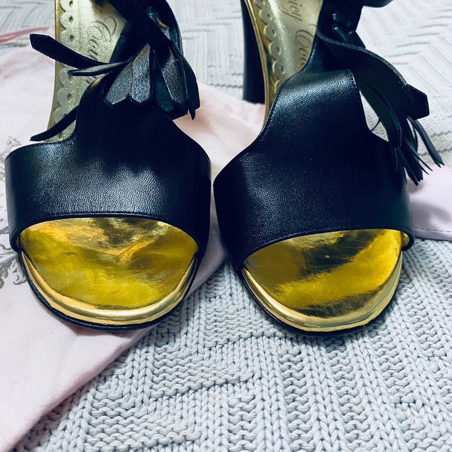 Juicy Couture Juicy Couture black tassel Erica heels Size US 8.5 / IT 38.5 - 4 Thumbnail