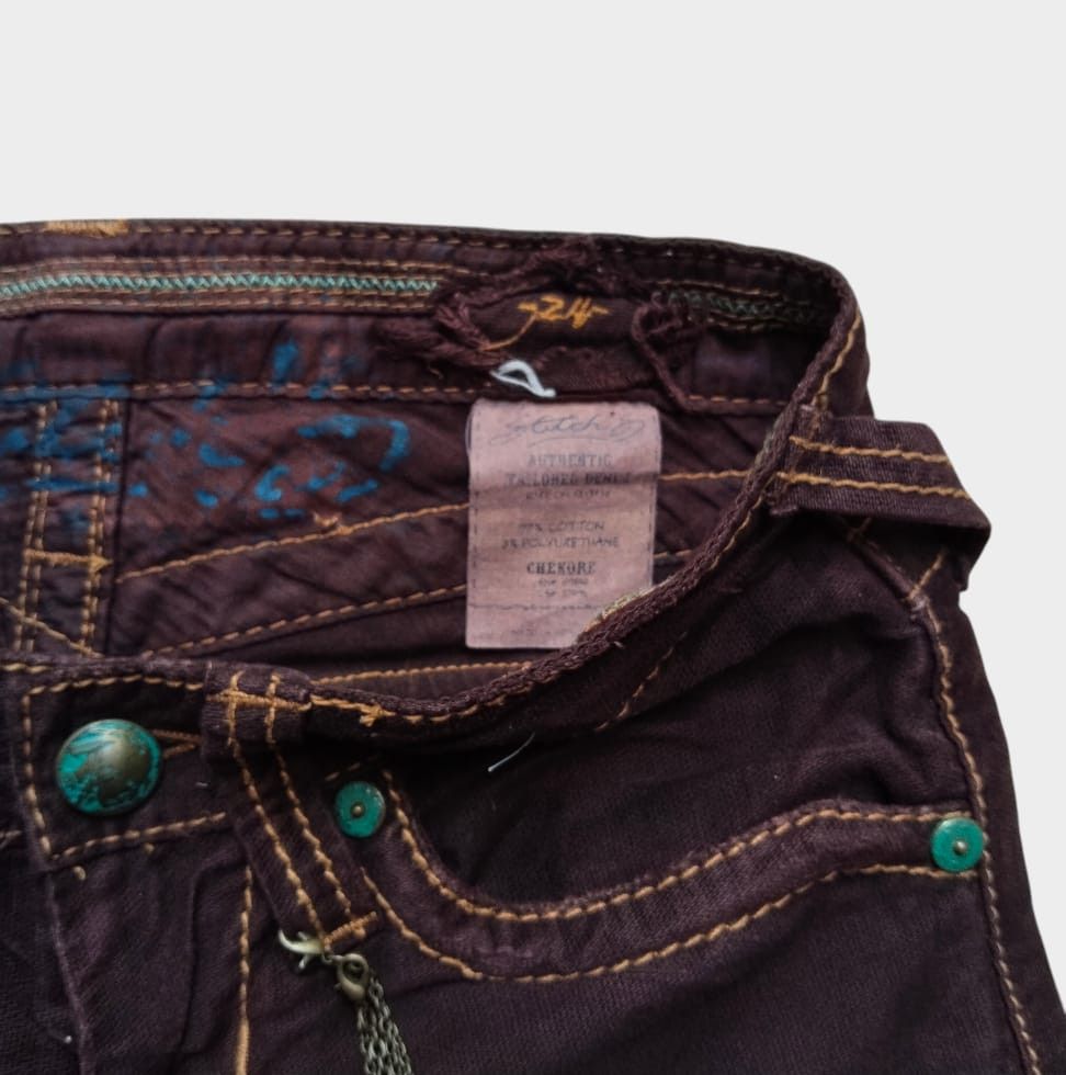 Le Grande Bleu (L.G.B.) Chekore contrast stitch flared jeans Size US 26 / EU 42 - 5 Thumbnail