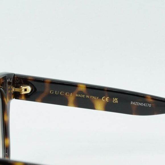 Gucci Gucci GG1338S 003 Sunglasses Dark Havana Square Frame Size ONE SIZE - 6 Thumbnail