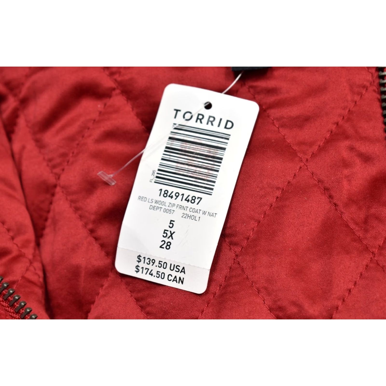Torrid VINTAGE? No. Torrid Parka Coat Wool Blend Hooded Zip Front Red 5X 28 Women Plus Size Wool Winter Coat Womens Size XXL / US 16-18 / IT 52-54 - 6 Thumbnail