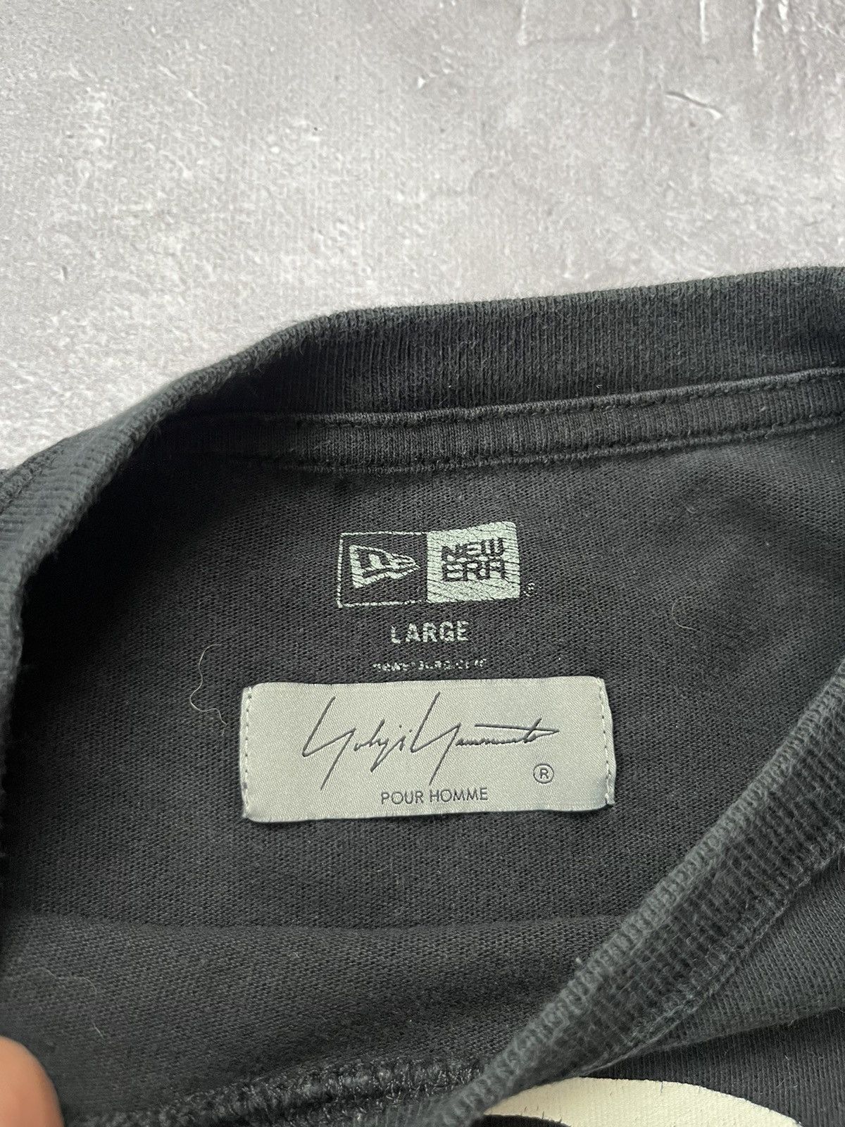 New Era × Yohji Yamamoto Rare New Era X Yohji Yamamoto Black T-Shirt Tee Size L / 4 Size US L / EU 52-54 / 3 - 5 Thumbnail