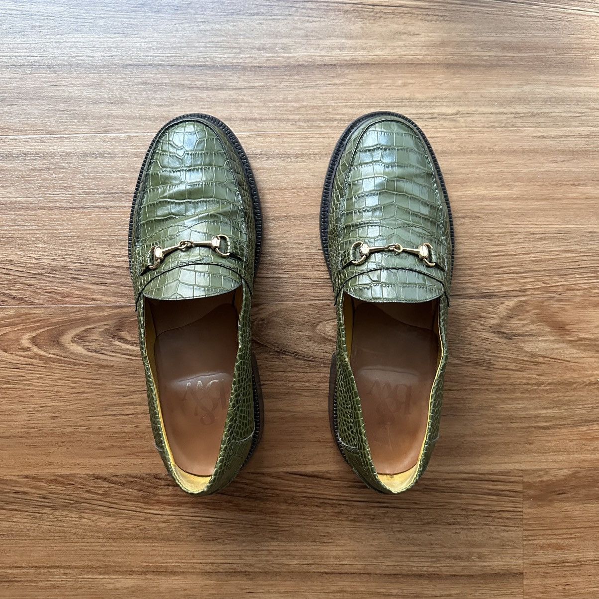 Blackstock & Weber Mason Horse Bit Loafer Emerald Croc-Embossed Leather Blackstock & Weber The Mason Horse Bit Loafer, Emerald | Grailed main image 4