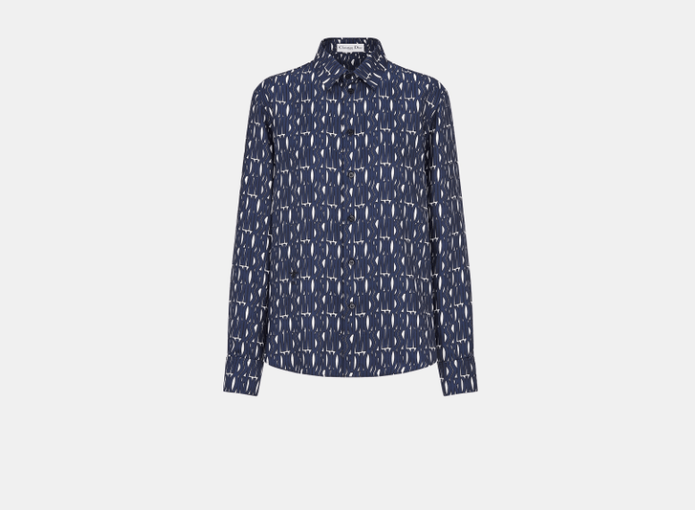 o1w1db11225 451B28 Blouse in Navy Blue/White
