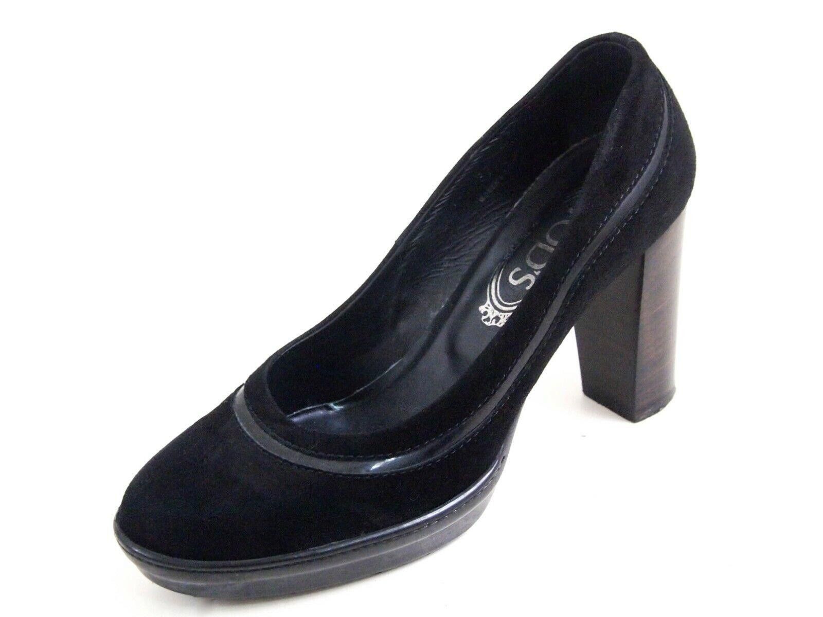 Tod's Tod's Heels Black Suede Womens Size US 7 EU 37 Size US 7 / IT 37 - 1 Thumbnail