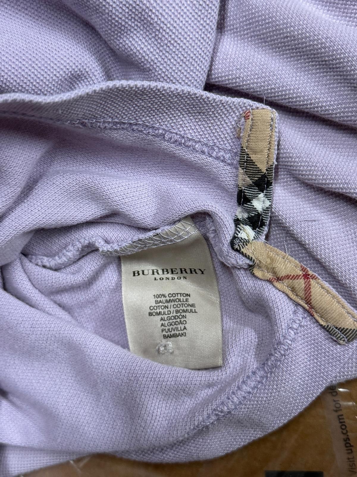 Burberry Burberry London Polo Tee - Light Purple Shirt XL Size US XL / EU 56 / 4 - 5 Thumbnail
