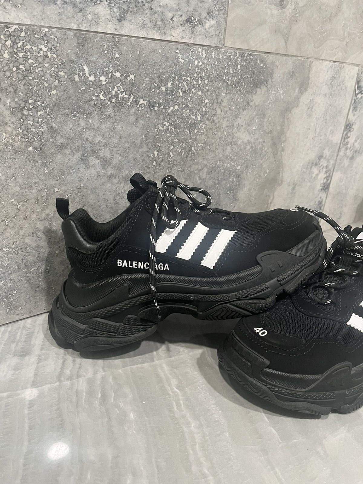 Balenciaga BALENCIAGA X ADIDAS TRIPLE S BLACK | Grailed