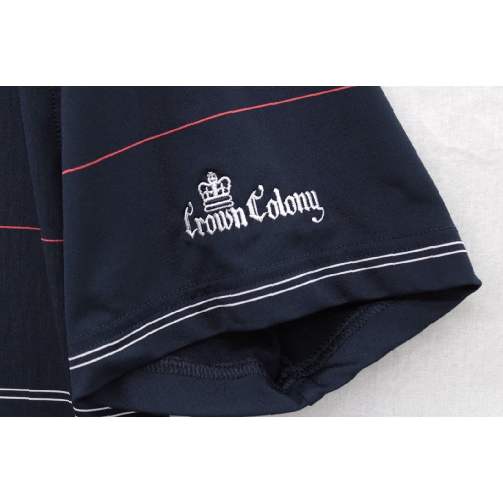 Vintage FJ Foot Joy Golf Polo Shirt Men’s Medium Dark Navy Crown Colony Stripes Shirt Polo Golf Striped City Preppy Logo Belt? Size US M / EU 48-50 / 2 - 3 Thumbnail