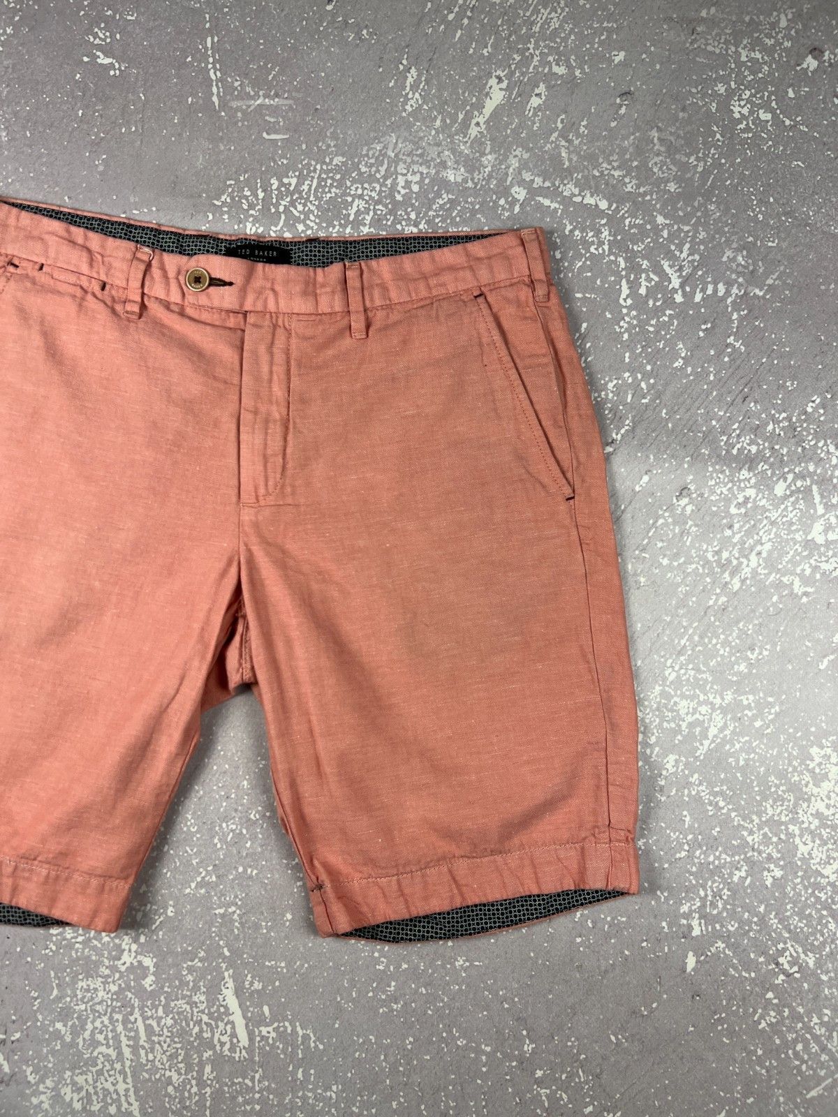 Ted Baker Ted Baker Summer Cotton/Linen Shorts Mens 32R Pink Size US 32 / EU 48 - 2 Thumbnail