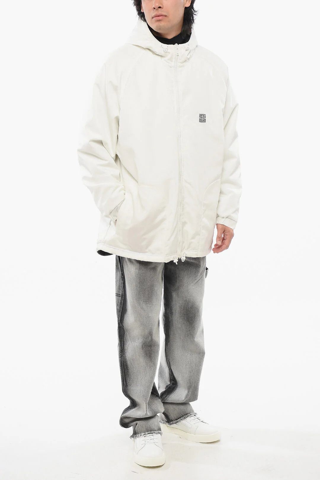 Givenchy og1mm0326 Logo Padded Zip-up Parka in White Size US M / EU 48-50 / 2 - 4 Thumbnail