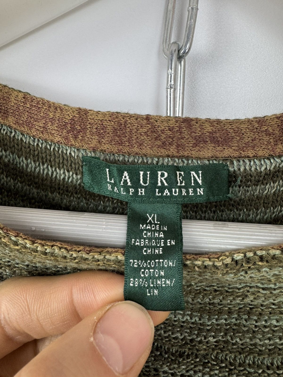 Lauren Ralph Lauren Lauren Ralph Lauren Vintage Cotton/Linen sweater Sleeve less Size XL / US 12-14 / IT 48-50 - 3 Thumbnail