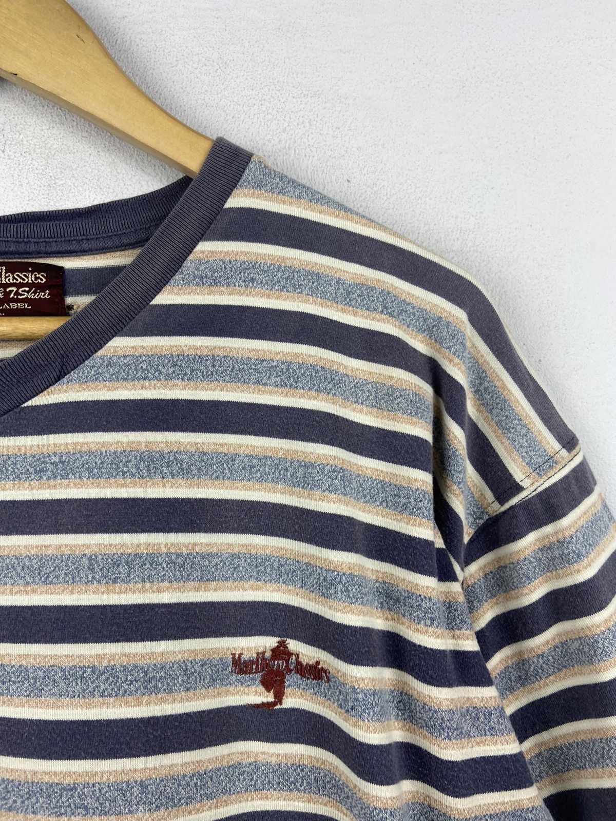 Marlboro × Marlboro Classics × Vintage ❤️‍🔥SEND OFFER❤️‍🔥 MALBORO STRIPE TEE Size US L / EU 52-54 / 3 - 4 Thumbnail