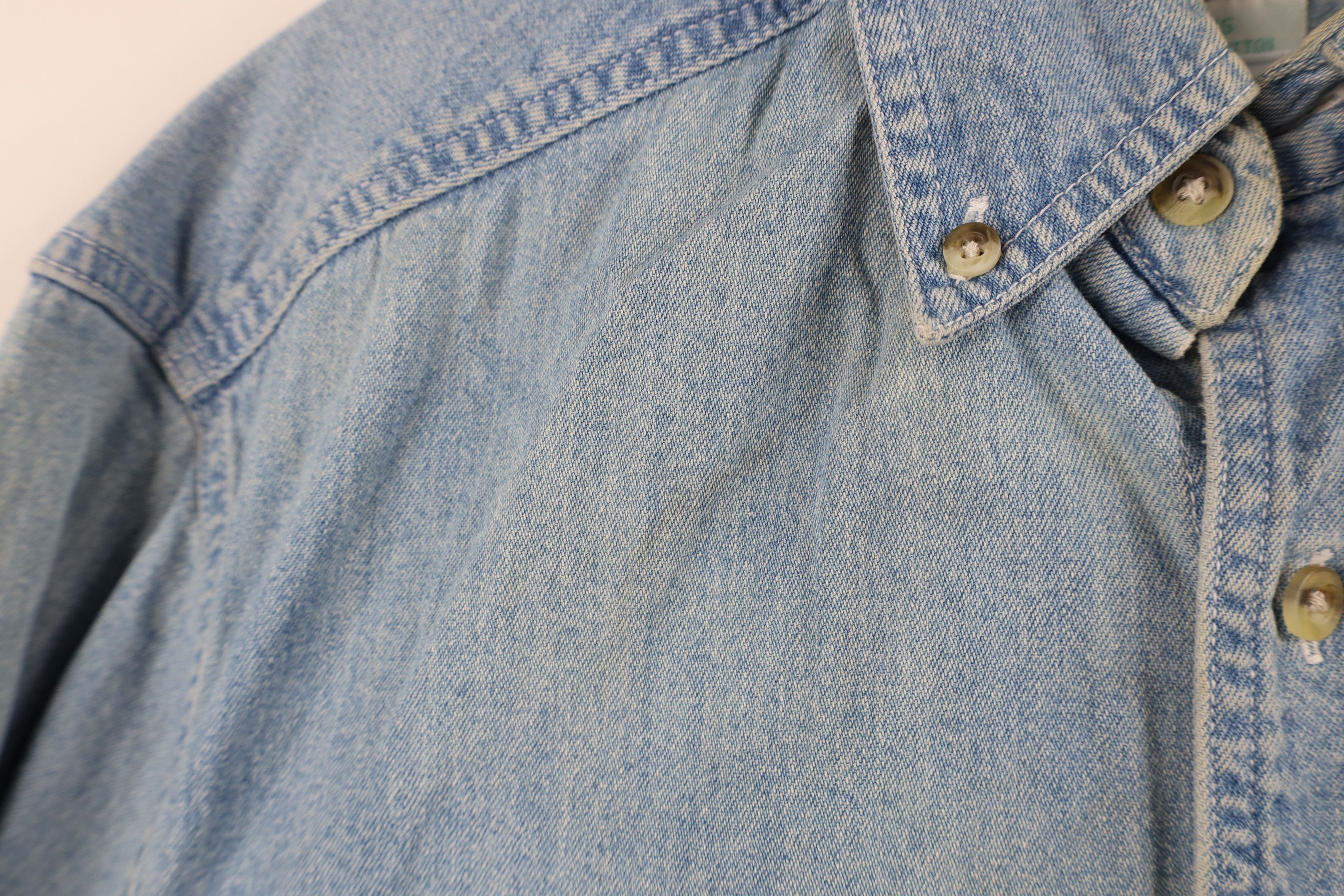 Vintage Vintage 90s Streetwear Bee Denim Jean Button Down Shirt Blue Size US XS / EU 42 / 0 - 8 Thumbnail
