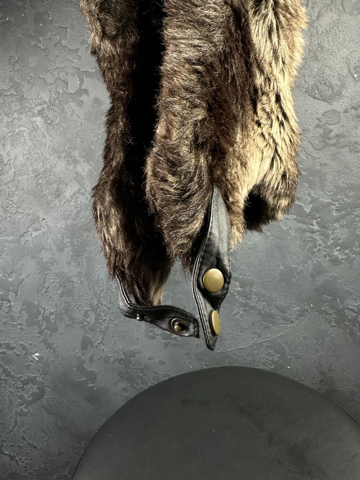 Hysteric Glamour × Japanese Brand Y2K Style Mohair Fuzzy Ushanka Hat Faux Fur Distressed 90s Size ONE SIZE - 2 Thumbnail