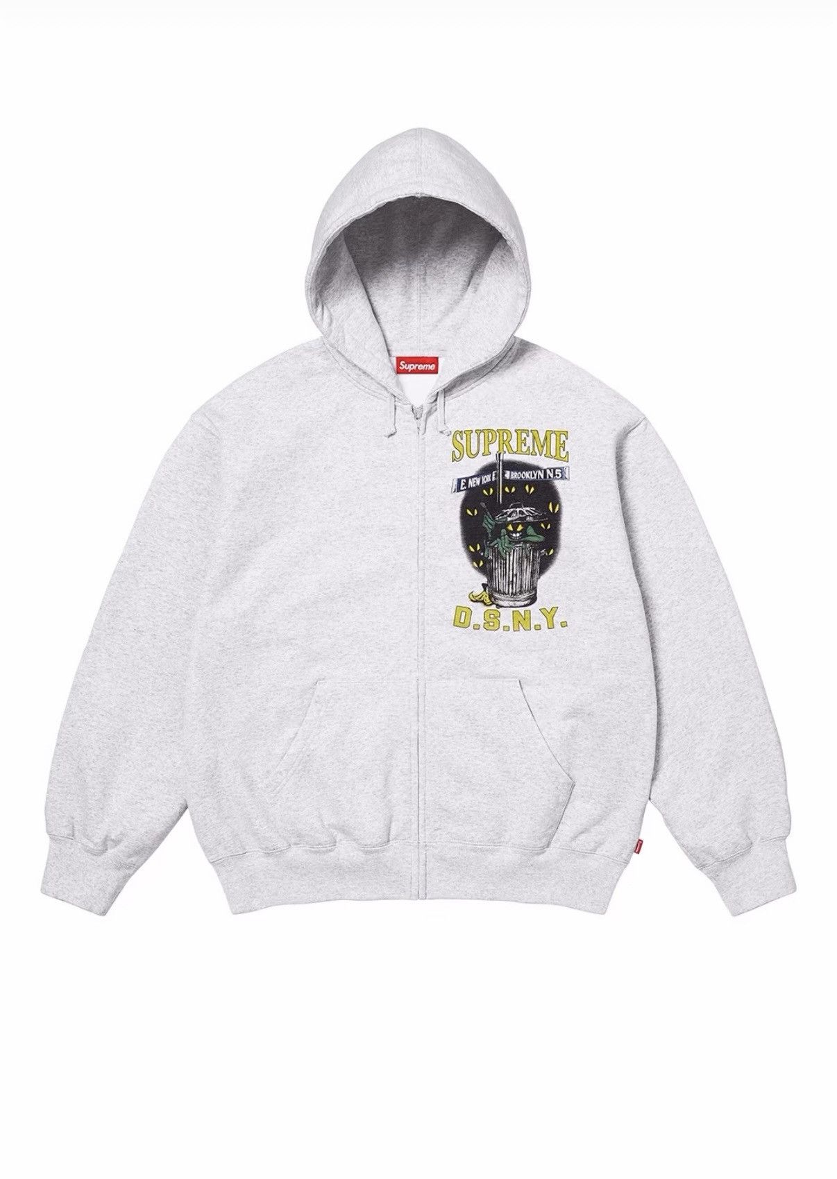 Supreme Supreme/DSNY Zip Up Hooded Sweatshirt (grey) (S) Size ONE SIZE - 1 Thumbnail