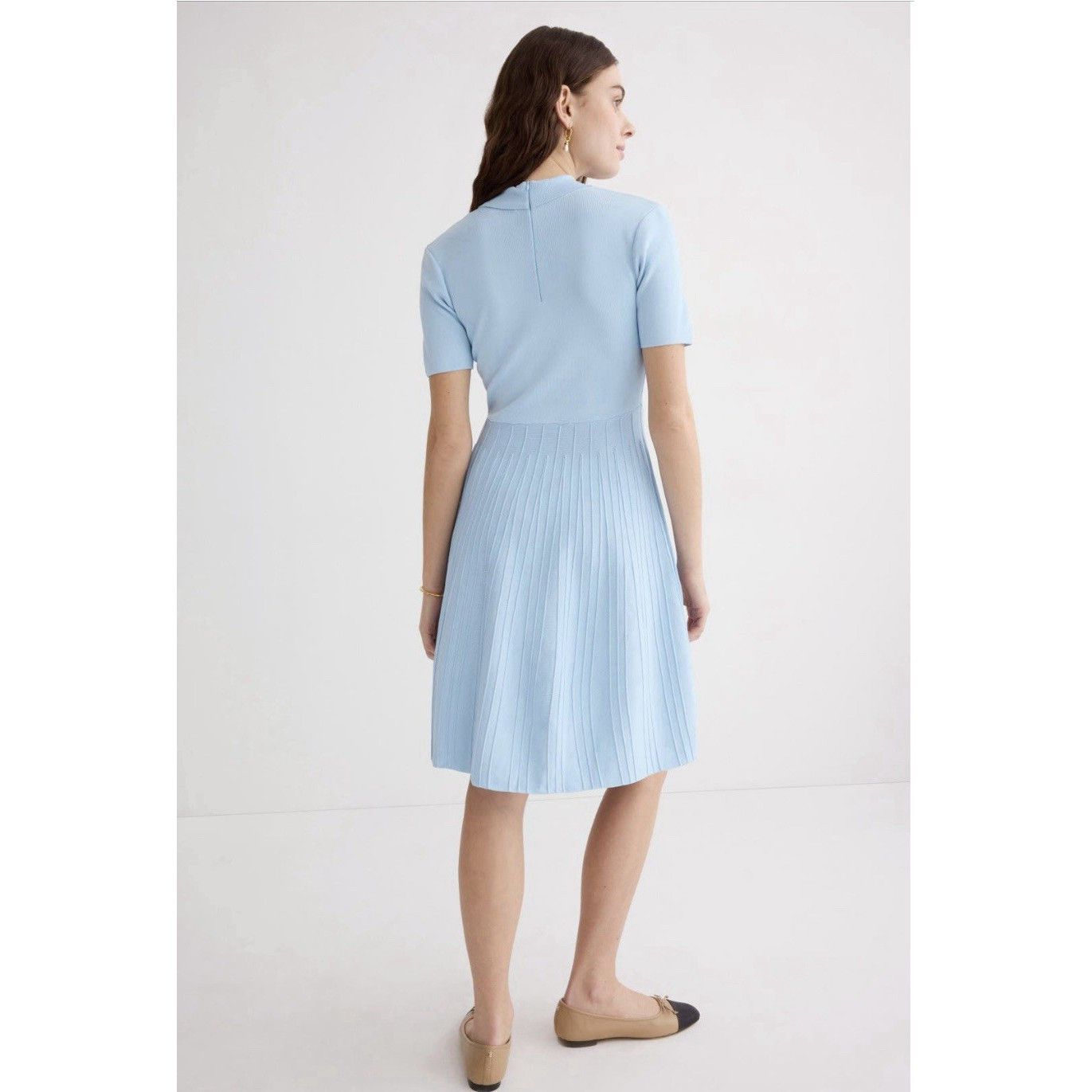 Other Alexia Admor Soren Fit & Flare Knit Sweater Blue Dress Size Size M / US 6-8 / IT 42-44 - 2 Thumbnail