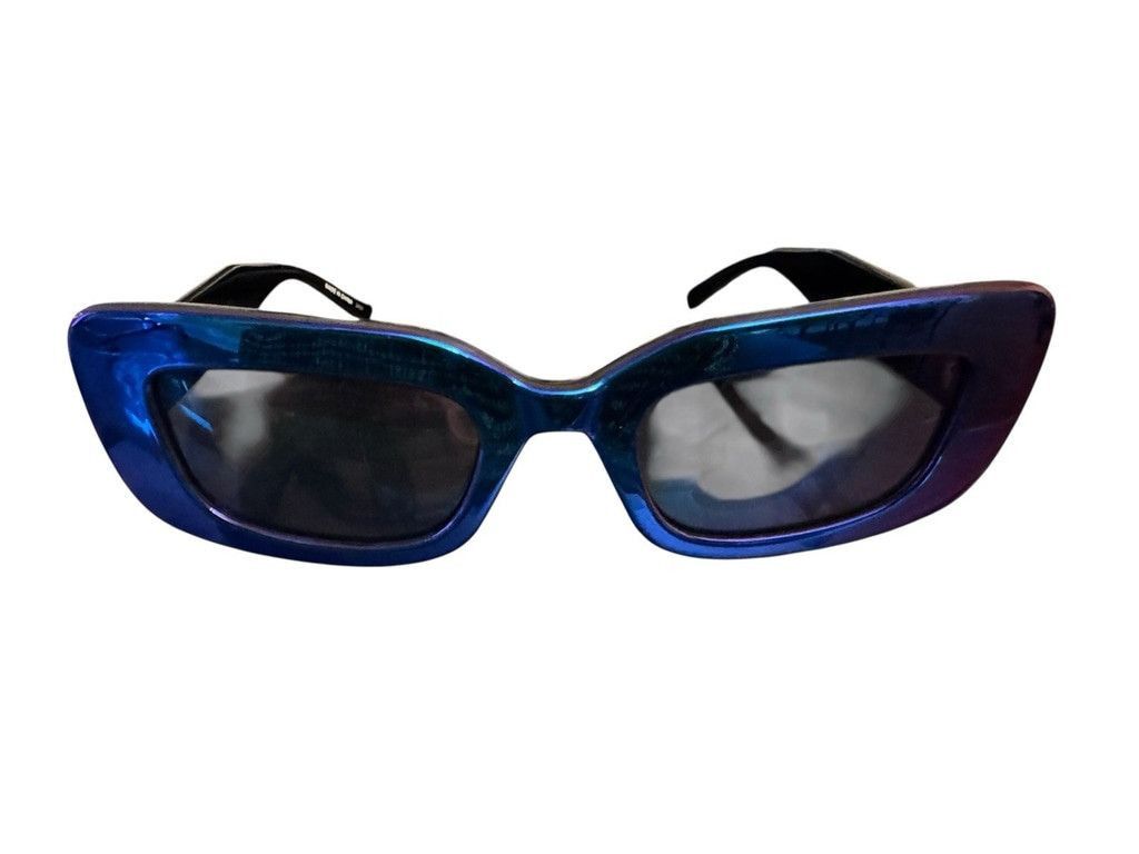 Karl Lagerfeld Karl Lagerfeld 50mm Metallic Mirror Blue Sunglasses Size ONE SIZE - 2 Thumbnail