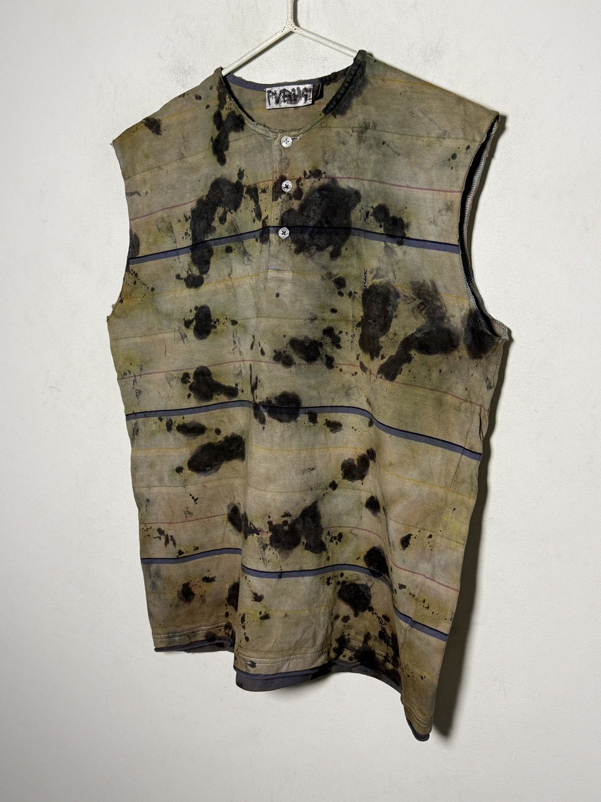 Yves Saint Laurent Vintage Yves Saint Laurent grunge painters sleeveless t Size US L / EU 52-54 / 3 - 2 Thumbnail