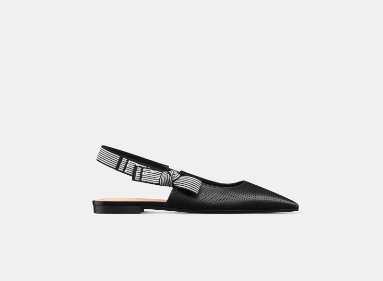 Dior o1w1db10426 KCF009 Toujours Slingback Flats in Black Size US 8 / IT 38 - 1 Thumbnail