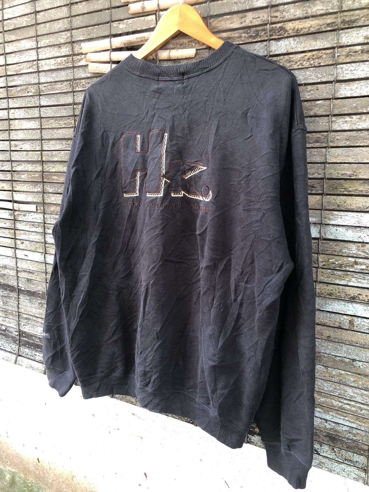 If Six Was Nine × Japanese Brand × Vintage 🔥Vintage 90s🔥Hiroko Koshino Homme Embroidered Sweatshirt Size US XL / EU 56 / 4 - 3 Thumbnail