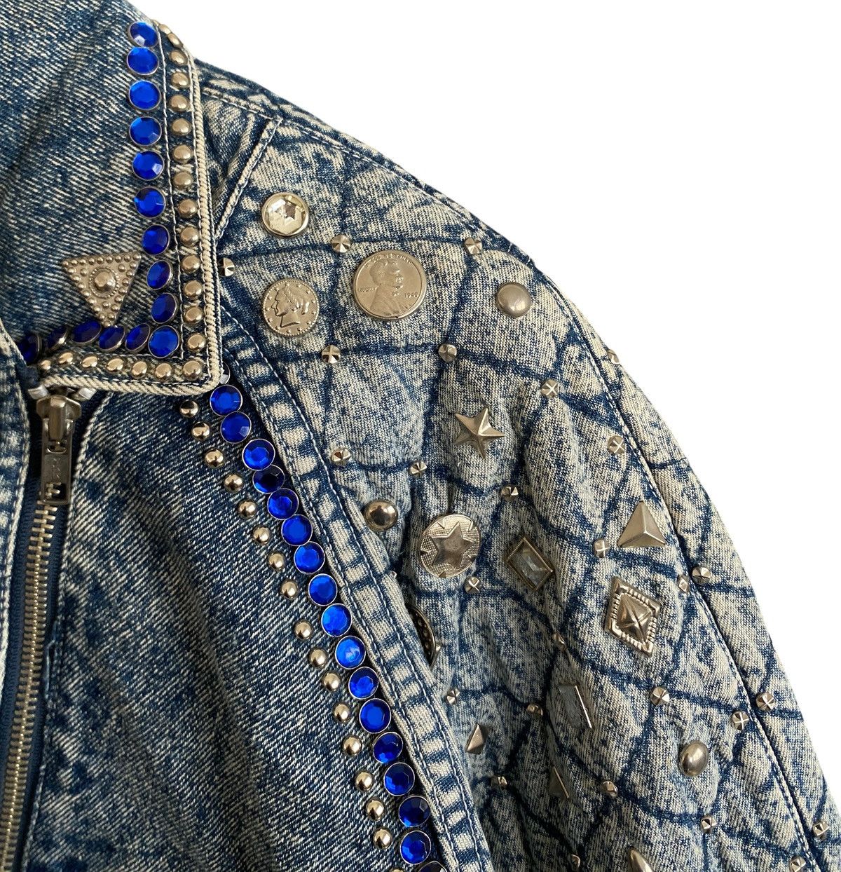 Japanese Brand Vintage Japanese Brand Double Collar Denim Jacket 1990s Size US M / EU 48-50 / 2 - 7 Thumbnail