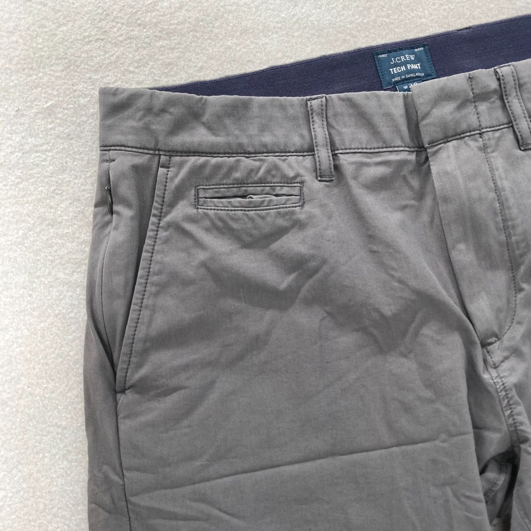 J.Crew J.CREW 484 Slim Tech Pants Mens 28x32 Gray Stretch Preppy Travel Midweight Size US 28 / EU 44 - 3 Thumbnail