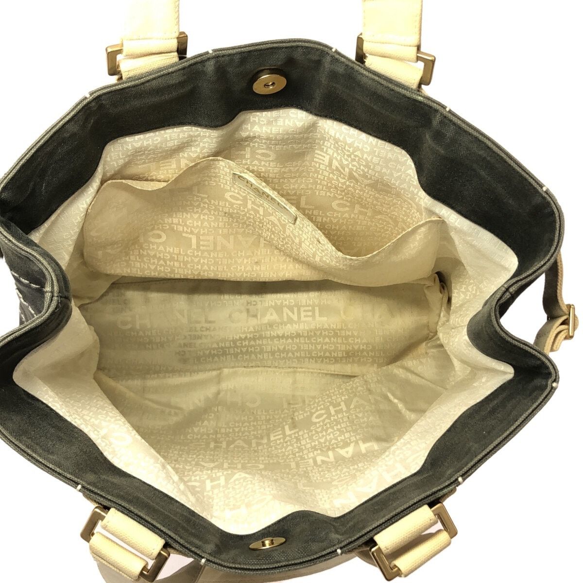 Chanel CHANEL Chocolate Bar Stitch Tote Bag Size ONE SIZE - 6 Thumbnail