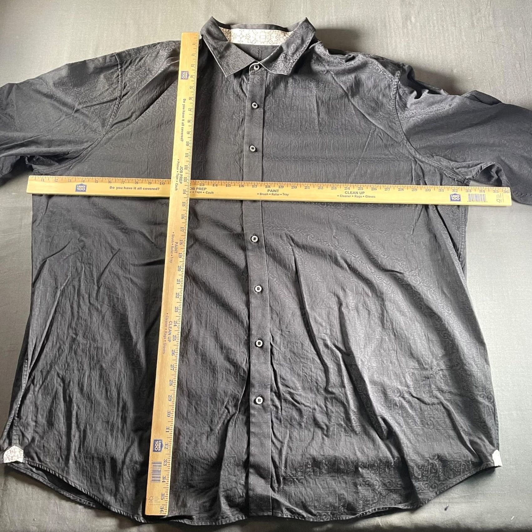 Robert Graham Robert Graham Shirt Mens 4XLT Black Geometric Long Sleeve Flip Cuff Button Up Size US XXL / EU 58 / 5 - 6 Thumbnail